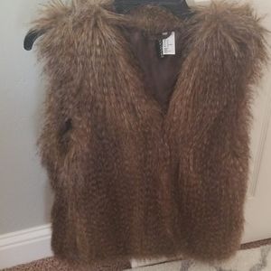 Faux fur vest
